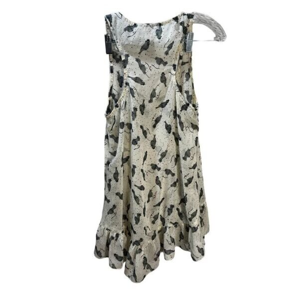 Mimi‎ Chica White Gray Bird Pattern Sleeveless High Low Top Small - Picture 2 of 5